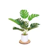 DOWNYPAWS - Bouquet de plantes artificielles + pot de fleurs monstera à hautes branches