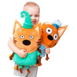 DOWNYPAWS - Chaton en peluche - vêtements bleus