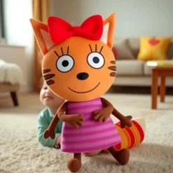 DOWNYPAWS - Chaton en peluche - vêtements roses