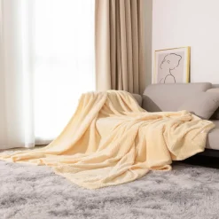 DOWNYPAWS - Couverture de canapé 160*220cm, jaune clair