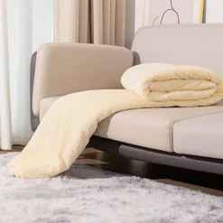 DOWNYPAWS - Couverture de canapé 160*220cm, jaune clair