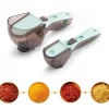 DOWNYPAWS - Ensemble de 2 cuillères à mesurer réglables en plastique - nouvelle tendance gadgets de cuisine à succès de la boutique en ligne