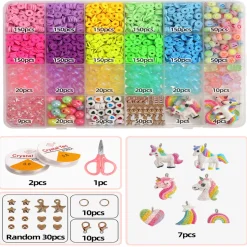 DOWNYPAWS - Ensemble de perles lumineuses de la série unicorn