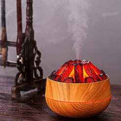 DOWNYPAWS - Humidificateur - diffuseur d'arômes à charbon de feu simulé (300ml, 2.2w)