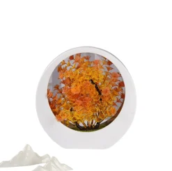 DOWNYPAWS - Plantes vertes artificielles fleurs en plastique créatives avec décoration de bureau lumineuse