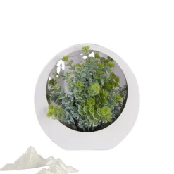 DOWNYPAWS - Plantes vertes artificielles fleurs en plastique créatives avec décoration de bureau lumineuse