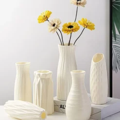 DOWNYPAWS - Vase en plastique pour arrangement de fleurs en style nordique - décoration de maison et de table vase en plastique anti-chute