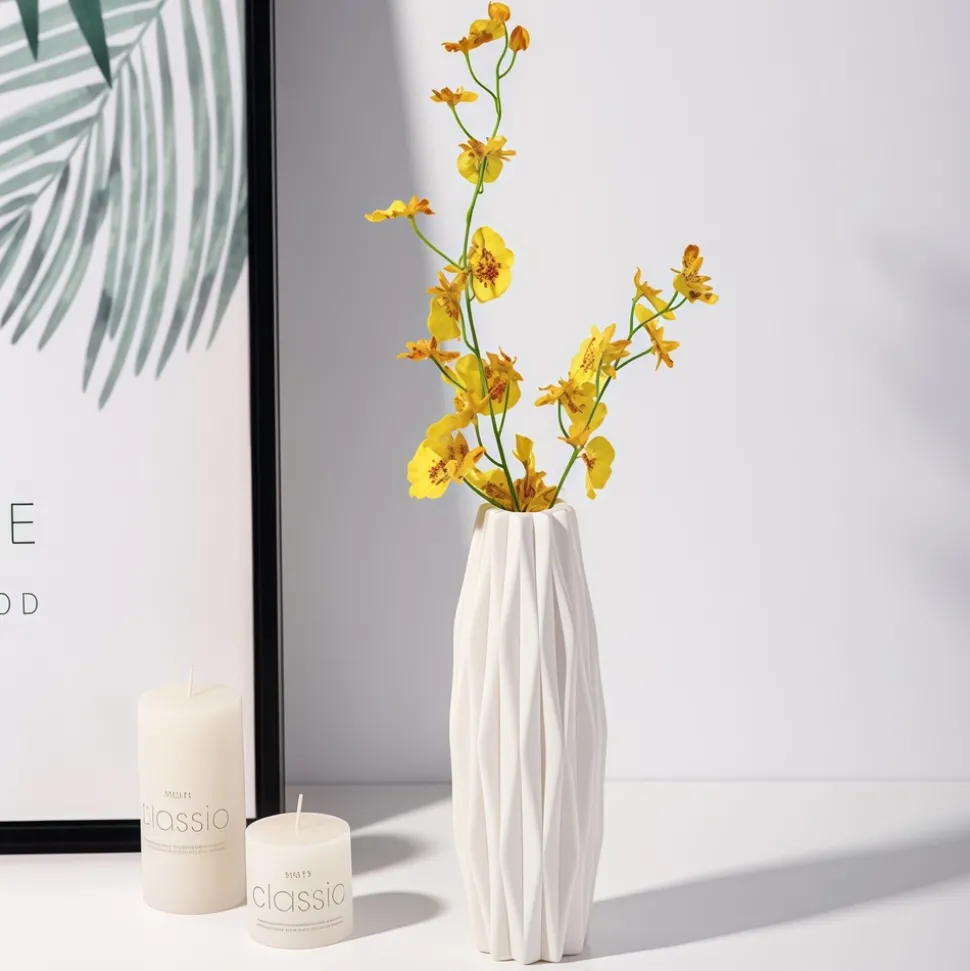 DOWNYPAWS - Vase en plastique pour arrangement de fleurs en style nordique - décoration de maison et de table vase en plastique anti-chute