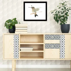 DRAEGER - Stickers carrelage 15 x 15 cm - étoile grise