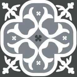 DRAEGER - Stickers carrelage 15 x 15 cm - lys noir