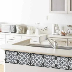 DRAEGER - Stickers carrelage 15 x 15 cm - lys noir