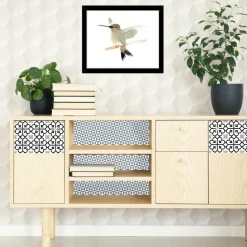 DRAEGER - Stickers carrelage 15 x 15 cm - triangles gris et blanc