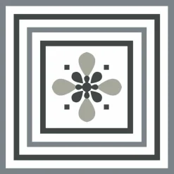 DRAEGER - Stickers carrelage 15 x 15 cm - fleur de lys graphique