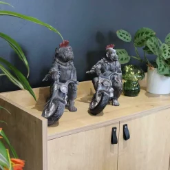 DRIMMER - Statuette animal motard en polyrésine chien