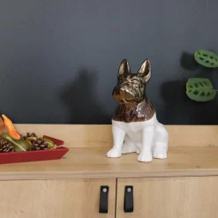 DRIMMER - Statuette chien bouledogue en céramique zoya