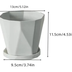 DTOPBUYAGE - Lot 3 pots fleurs plastique 13cm