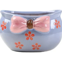 DTOPBUYAGE - Pot céramique coloré 12x10x7cm fleurs