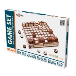 ECO WOOD ART - Maquette 3d en bois - jeux de plateau 28,5 x 25 cm
