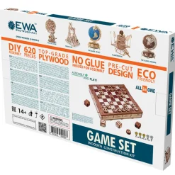 ECO WOOD ART - Maquette 3d en bois - jeux de plateau 28,5 x 25 cm