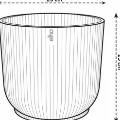 ELHO - Pot de fleurs rond vibes - plastique - ø 25 - rose poudré