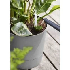 ELHO - Pot Greensense Aqua Care ciment rond, avec Réservoir d'eau - D.35cm