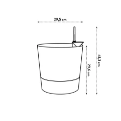 ELHO - Pot Greensense Aqua Care rond ciment à resevoir d'eau - D.30cm