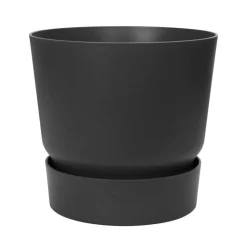ELHO - Pot rond Greenville en polypropylène noir - D.30 cm