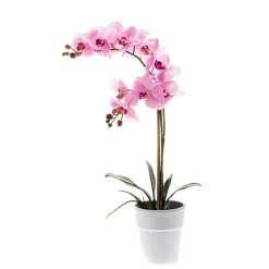 EMERALD - Pot de Phalaenopsis artificiel, rose 65cm