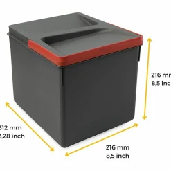EMUCA - Bacs de tri pour tiroir de cuisine recycle 1 bac de 12 litres