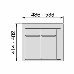 EMUCA - Base pour bacs de tri recycle pour module de 60 cm