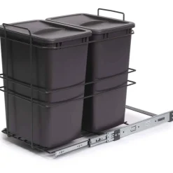 EMUCA - Poubelle de recyclage 2 bacs de 35 l recycle