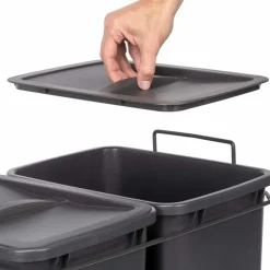 EMUCA - Poubelle de recyclage 2 bacs de 35 l recycle