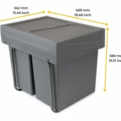 EMUCA - Poubelle de recyclage de cuisine cook