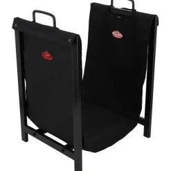 FANCY FLAMES - Porte bûches en tissu avec support en métal