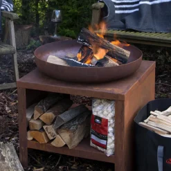 FANCY FLAMES - Sac à bûche en tissu flames