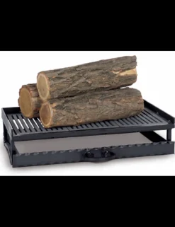 FARM COOK - Grille de foyer en fonte avec bac à cendres 52x31x12 cm