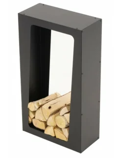 FARM COOK - Range bûches casa en acier noir 51,5 x23,5 x90,5 cm