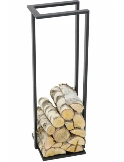 FARM COOK - Range bûches dine en acier noir-40x20x90 cm-40 --