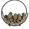 FARM COOK - Range-bûches rond spiral en acier noir 80 cm