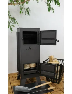 FARM MDLT - Poêle à bois vintage datene 7,5 kw en acier 33x41x71 cm