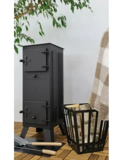 FARM MDLT - Poêle à bois vintage datene 7,5 kw en acier 33x41x71 cm
