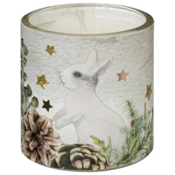 FEERIC LIGHTS & CHRISTMAS - Set de 3 bougies parfumées photophore en verre d 5 x h 6 cm - vert