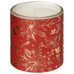 FEERIC LIGHTS & CHRISTMAS - Set de 3 bougies parfumées photophore en verre d 5 x h 6 cm - rouge