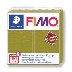 FIMO - Pâte Fimo Effect cuir 57g olive