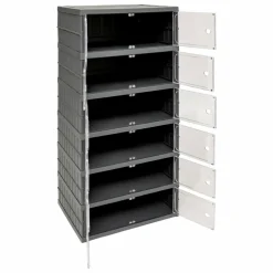 FIVE SIMPLY SMART - Tour de rangement pliable avec 6 étages en plastique - gris