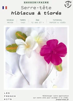 FRENCH KITS - Coffret diy papier - serre-tête fleurs exotiques