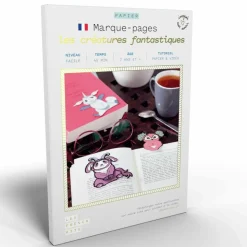 FRENCH KITS - Coffret diy papier - 4 marque-pages - créatures