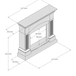 FUEGO - Cheminee electrique turquoise en mdf avec effet led et telecommande 1500w
