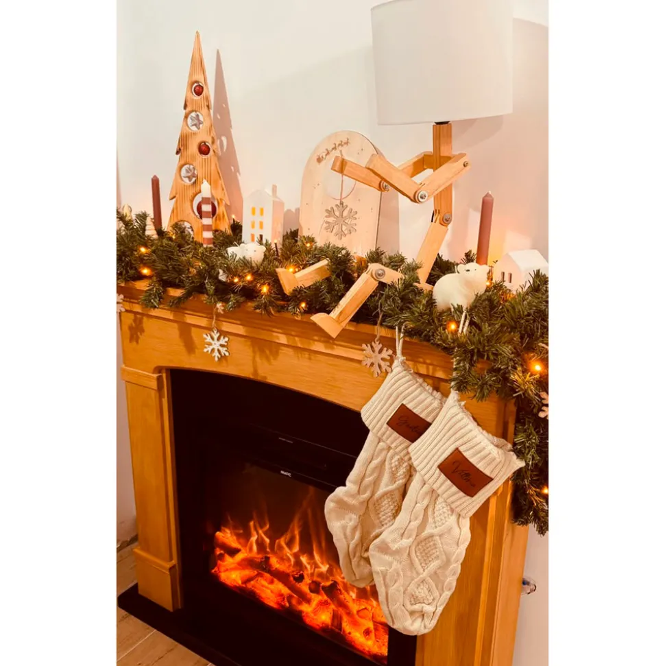 FUEGO - Cheminee murale 1500w caminetto fuego monica oak