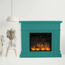 FUEGO - Cheminee murale 1500w fuego roberta turquesa